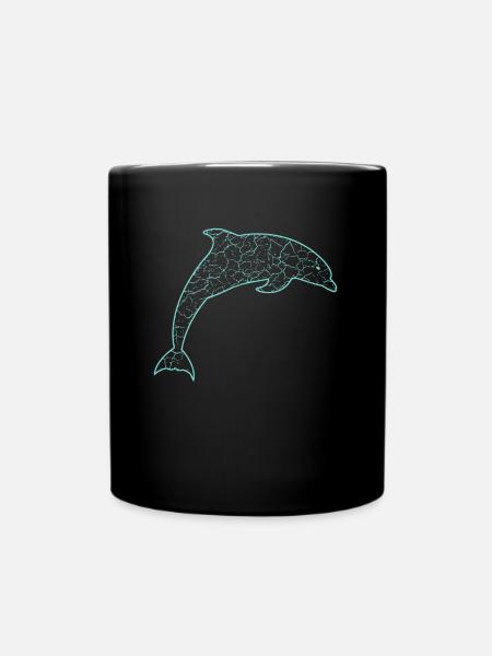 Delfin - Tasse einfarbig - Schwarz