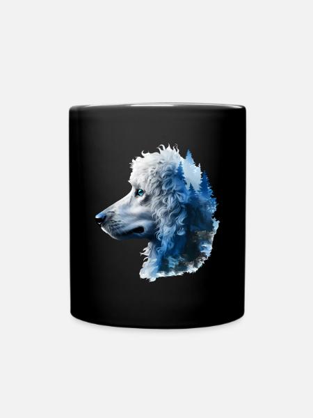 Pudel - Tasse einfarbig - Schwarz