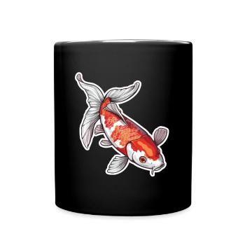 Koi design for all Koi owners and Koi lovers - Full Colour Mug - black - Front