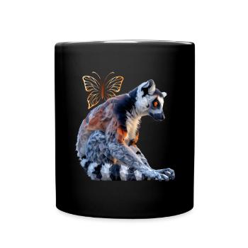Lémuriens - Mug uni - noir - Devant