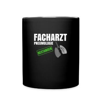 Facharzt Pneumologie - Tasse einfarbig - Schwarz - Vorne