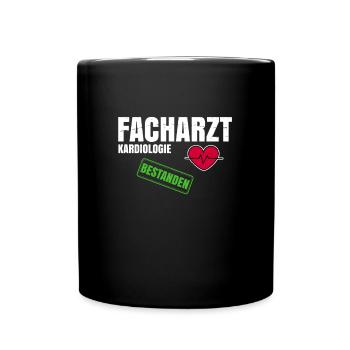 Facharzt Kardiologie - Tasse einfarbig - Schwarz - Vorne