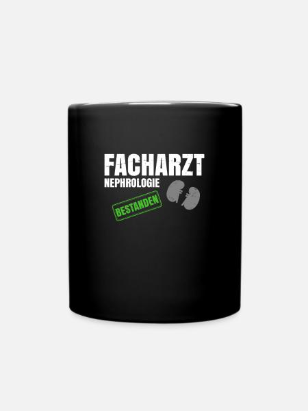 Facharzt Nephrologie - Tasse einfarbig - Schwarz