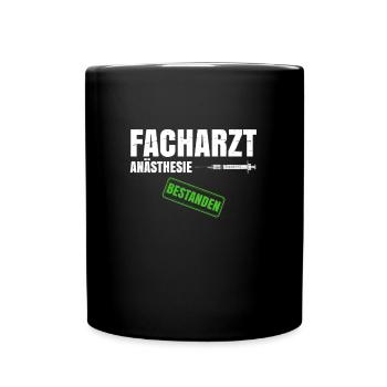 Facharzt Anästhesie - Tasse einfarbig - Schwarz - Vorne