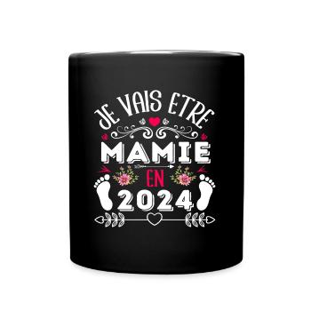 Mamie 2024 annonce naissance cadeau grand-mère - Mug uni - noir - Devant