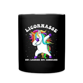 Licorne humour femme cadeau drôle - Mug uni - noir - Devant