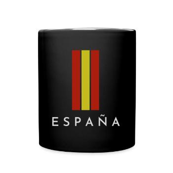 Flagge Spaniens, spanischer Stolz - Tasse einfarbig - Schwarz - Vorne