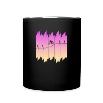 Downhill Biken - Tasse einfarbig - Schwarz - Vorne