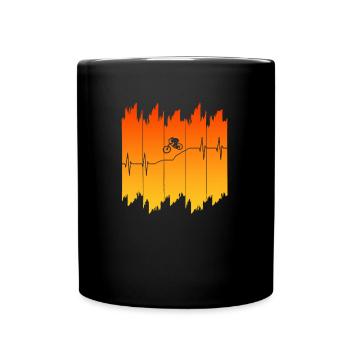 Downhill Moutainbike Downhiller - Tasse einfarbig - Schwarz - Vorne