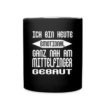 MITTELFINGER SPRUCH - Tasse einfarbig - Schwarz - Vorne