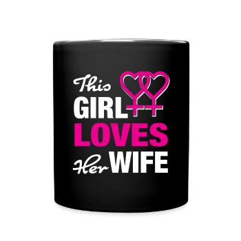 Lesbische Liebe - Tasse einfarbig - Schwarz - Vorne