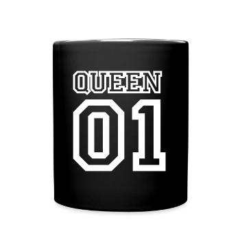 Queen 01, amour de couple, amoureux, relation, amour - Mug uni - noir - Devant