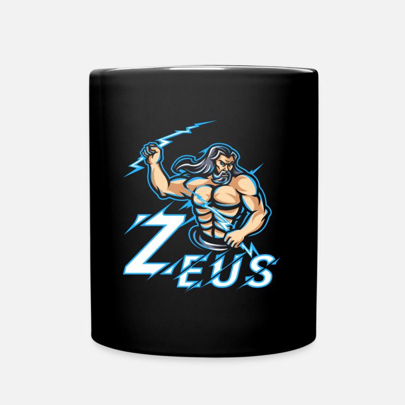 Zeus Griechische Mythologie Grafik - Tasse einfarbig - Schwarz