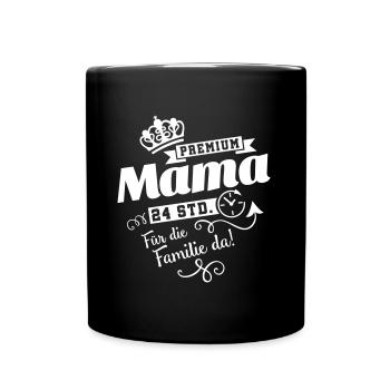 Premium Mama - Tasse einfarbig - Schwarz - Vorne