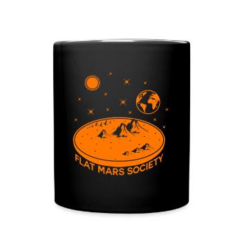 Flat Mars Society Graphic - Full Colour Mug - black - Front