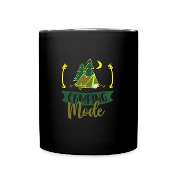 Camping - Tasse einfarbig - Schwarz - Vorne