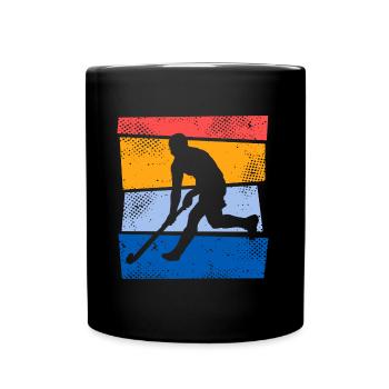 Joueur de hockey sur gazon rétro Joueur de hockey - Mug uni - noir - Devant