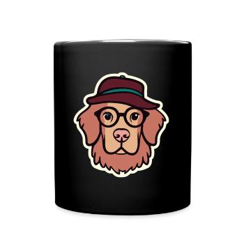 Labrador Lady Hundeliebhaber Puppy - Tasse einfarbig - Schwarz - Vorne