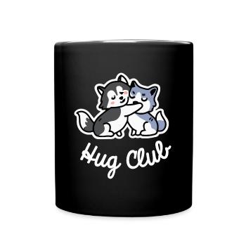 Husky Hug Club Chien Malamute - Mug uni - noir - Devant