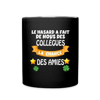 Collègue et amie Départ En Retraite femme - Mug uni - noir - Devant