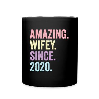 Amazing Wifey Since 2020 - Full Colour Mug - black - Front