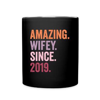 Amazing Wifey Since 2019 - Full Colour Mug - black - Front