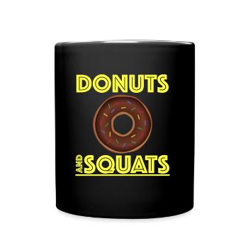 Beignets et squats | Fitness, Gym, Mode de vie - Mug uni - noir - Devant