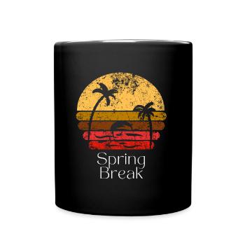 Spring Break - Tasse einfarbig - Schwarz - Vorne