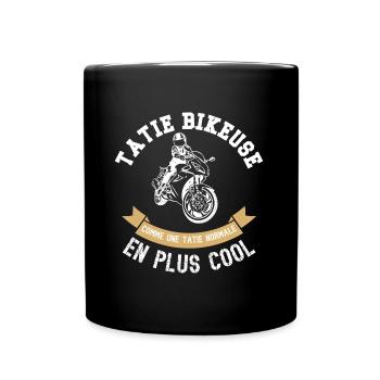 tatie bikeuse - Mug uni - noir - Devant