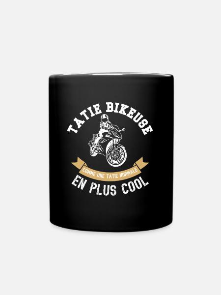 tatie bikeuse - Mug uni - noir