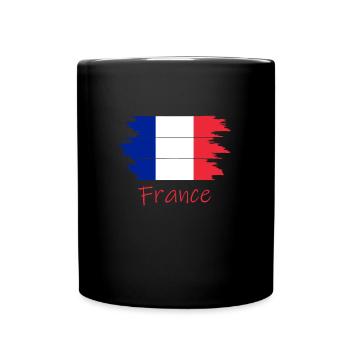 Frankreich France - Tasse einfarbig - Schwarz - Vorne