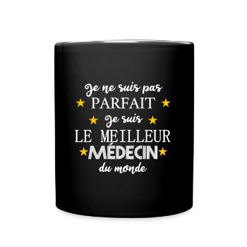 Je suis le meilleur médecin du monde - Mug uni - noir - Devant