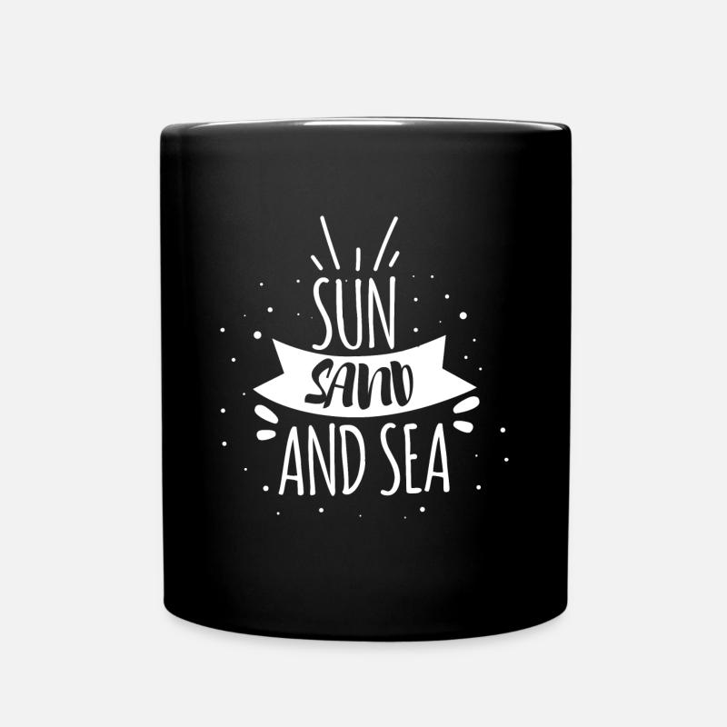 sun and sea - Tasse einfarbig - Schwarz