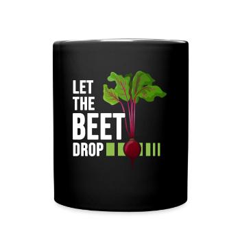 Gärtner vegan rote Beete Bio Gemüsegarten Öko - Tasse einfarbig - Schwarz - Vorne