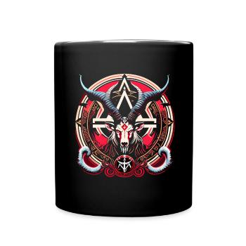 Baphomet - Luzifer - Teufel - Satan - 666 - Tasse einfarbig - Schwarz - Vorne