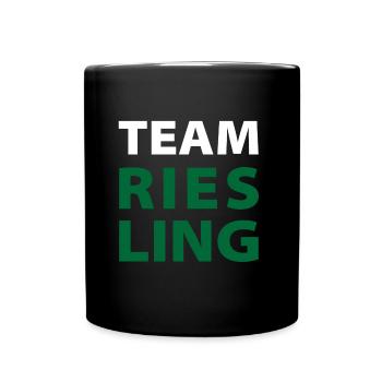 Team Riesling - Tasse einfarbig - Schwarz - Vorne