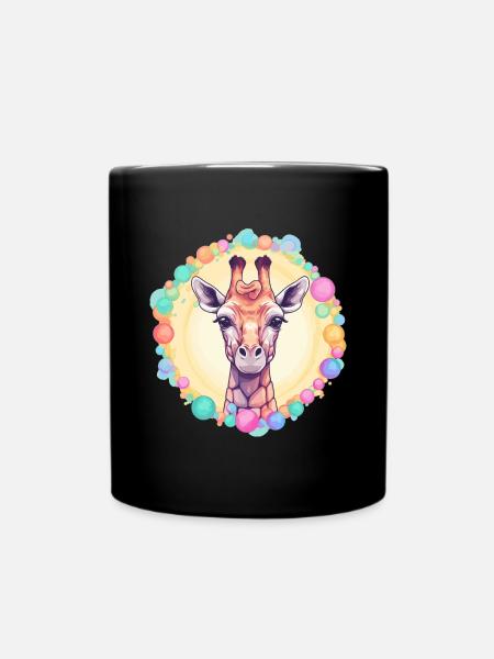 Giraffe - Tasse einfarbig - Schwarz