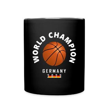 Basketball World Champion Germany 2023 - Full Colour Mug - black - Front