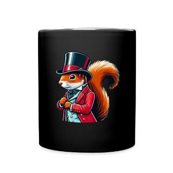 Direktor Eichhörnchen - Tasse einfarbig - Schwarz - Vorne