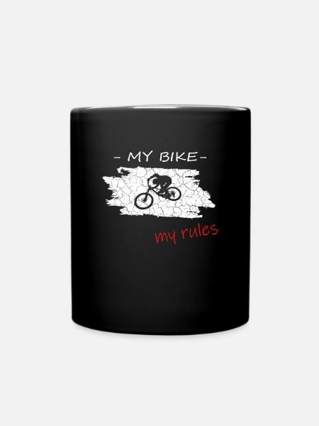 Downhill Biken - Tasse einfarbig - Schwarz