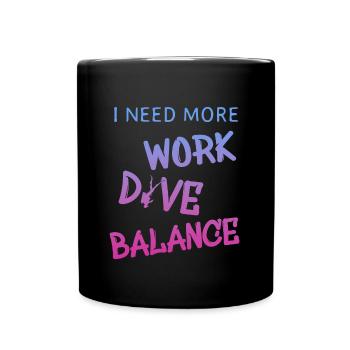 Diving - Tasse einfarbig - Schwarz - Vorne
