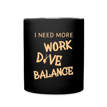 Tauchen Diving Taucher - Tasse einfarbig - Schwarz - Vorne