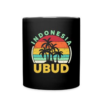 Barong Indonesia Surfboard Holiday Wave - Full Colour Mug - black - Front