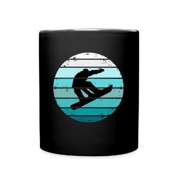 Snowboarder Winter Sports Snowboard - Full Colour Mug - black - Front