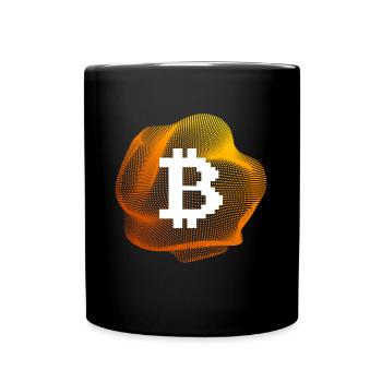 Bitcoin Logo Blockchain Crypto-monnaie Bitcoin - Mug uni - noir - Devant