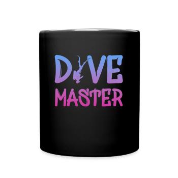 Dive Master, Tauchlehrer - Tasse einfarbig - Schwarz - Vorne