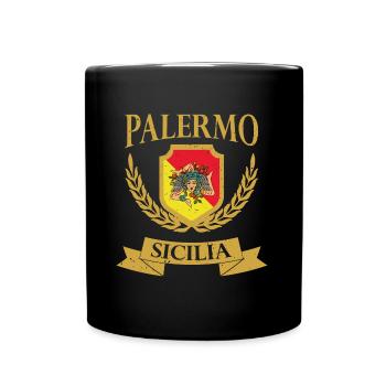 Sizilien Region Sizilianer Italien Trinacria Reise - Tasse einfarbig - Schwarz - Vorne
