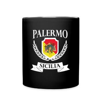 Sizilien Region Sizilianer Italien Trinacria Reise - Tasse einfarbig - Schwarz - Vorne