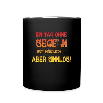 segeln sailing sail - Tasse einfarbig - Schwarz - Vorne