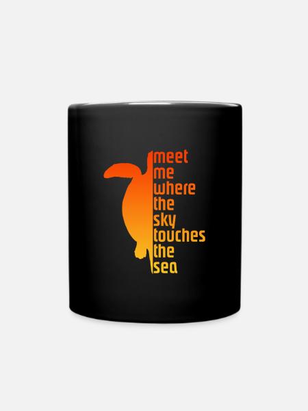 Turtle Schildkröte - Tasse einfarbig - Schwarz